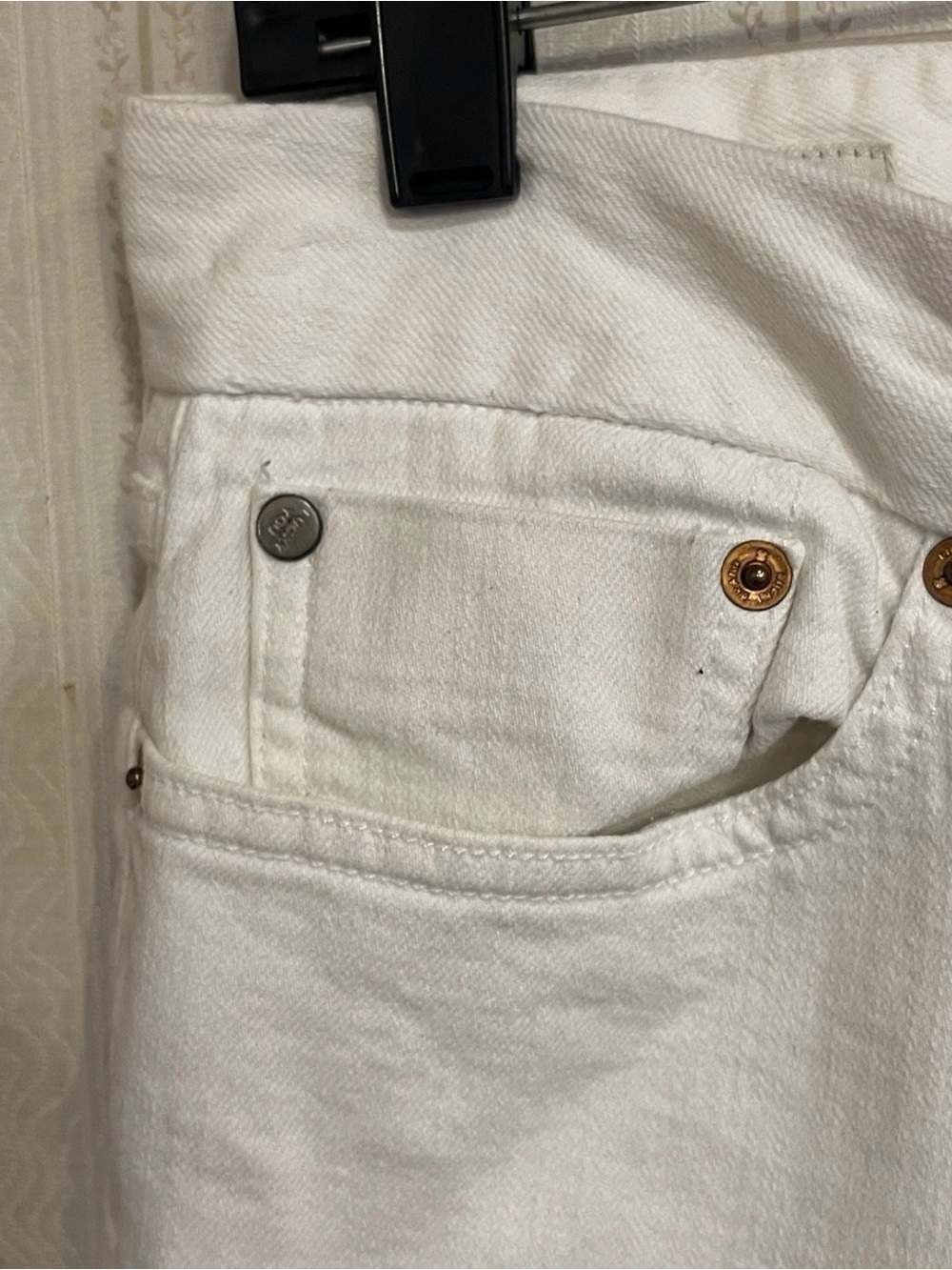 White Cropped Straight-Leg Jeans - Picture 5 of 16